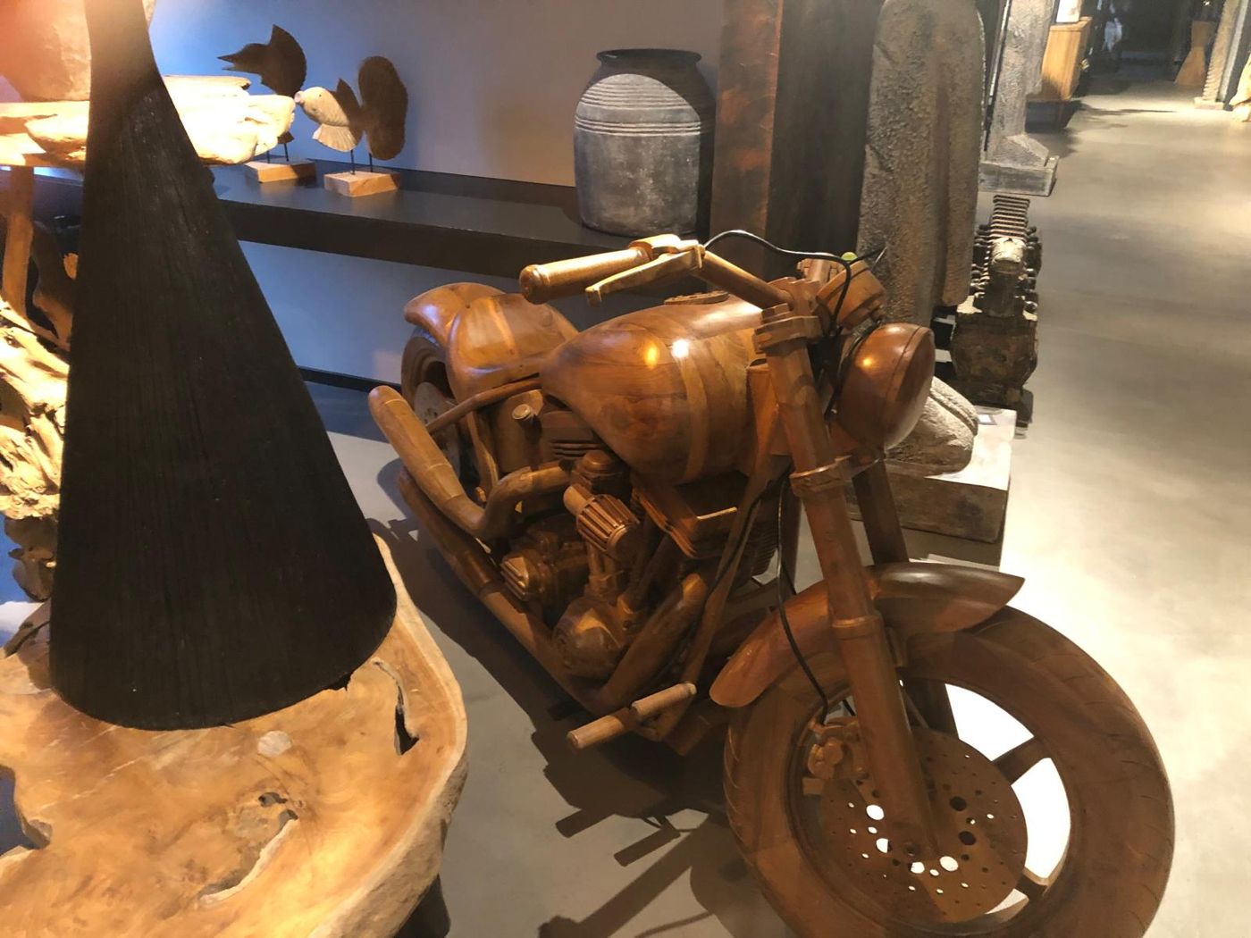 Motorrad – Teakholz